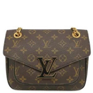 Louis Vuitton Passy Shoulder Bag Brown Bordeaux Double Chain